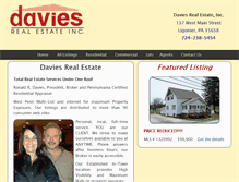 Tablet Screenshot of daviesrealestate.com
